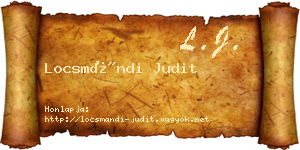 Locsmándi Judit névjegykártya